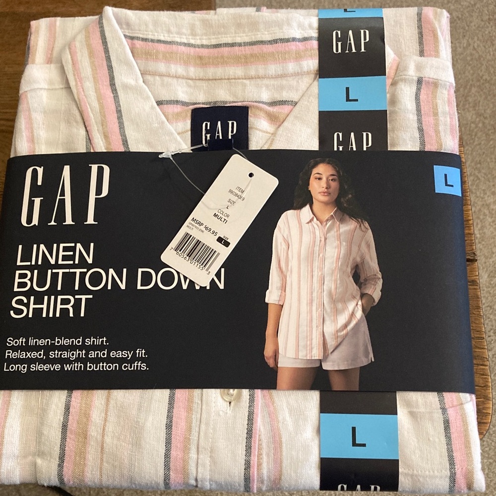 GAP Linen Button Down Shirt NWT